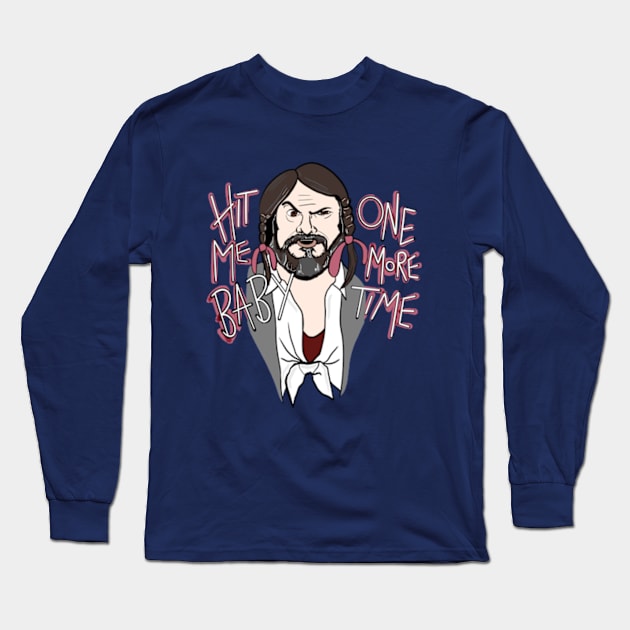 Jack Black Tenacious D Baby One More Time Music Mashup Long Sleeve T-Shirt by Jamie Collins